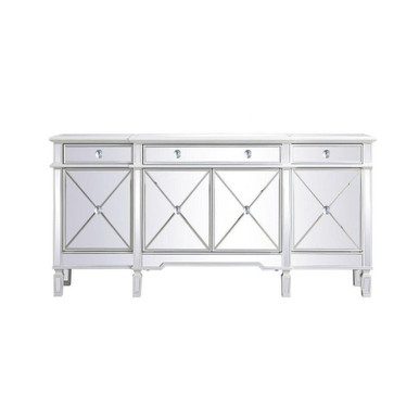 Contempo Mirrored Credenza 36 Inch Tall and 14 Inch Wide by Elegant Decor - MF6-2111