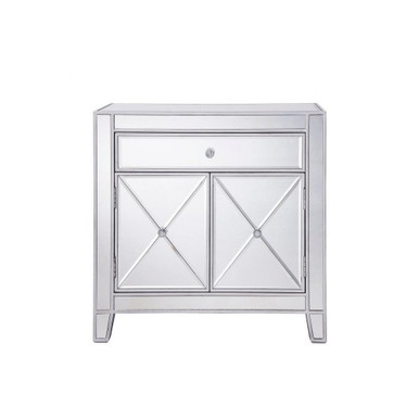 Contempo 1 Drawer 2 Door Cabinet 28.3 Inch Tall by Elegant Decor - MF6-1034