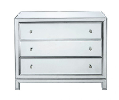 Reflexion 3 Drawers Mirrored Cabinet 32 Inch Tall by Elegant Decor - MF72019