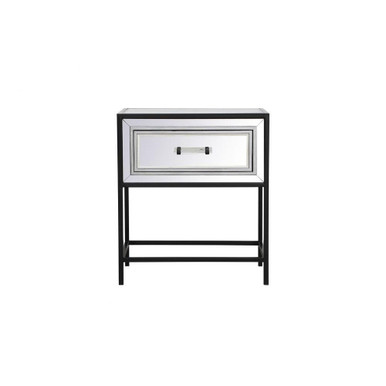 Beau 1 Drawer End Table 24 Inch Tall and 14 Inch Wide by Elegant Decor - MF73015BK