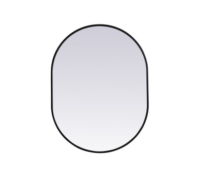 Asha Metal Frame Oval Mirror 36 Inch Tall and 27 Inch Wide by Elegant Decor - MR2A2736