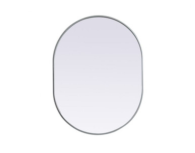 Asha Metal Frame Oval Mirror 40 Inch Tall and 30 Inch Wide by Elegant Decor - MR2A3040
