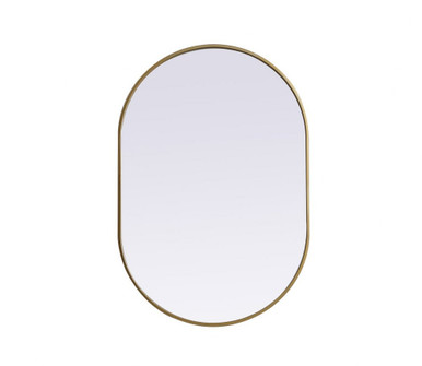 Asha Metal Frame Oval Mirror 40 Inch Tall and 27 Inch Wide by Elegant Decor - MR2A2740