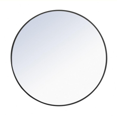 Eternity Round Mirror 36 Inch Tall X 36 Inch Wide MR4041BK by Elegant Décor - MR4041BK