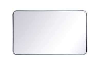 Evermore Soft Corner Rectangular Mirror 40X24 Inch Wide by Elegant Decor - MR802440