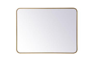 Evermore Soft Corner Rectangular Mirror 36X27 Inch Wide by Elegant Decor - MR802736