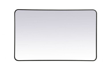 Evermore Soft Corner Rectangular Mirror 48X30 Inch Wide by Elegant Decor - MR803048