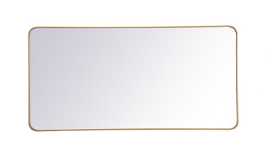 Evermore Soft Corner Rectangular Mirror 60X30 Inch Wide by Elegant Decor - MR803060