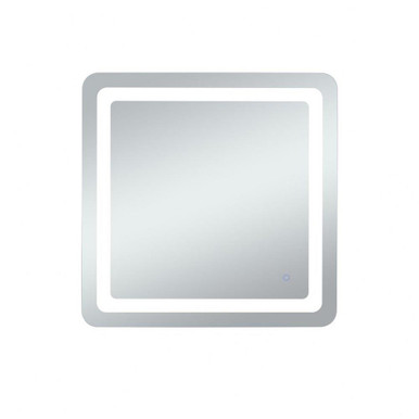 Genesis 39.5W LED Soft Edge Mirror 30 Inch X 30 Inch Wide by Elegant Decor - MRE33030