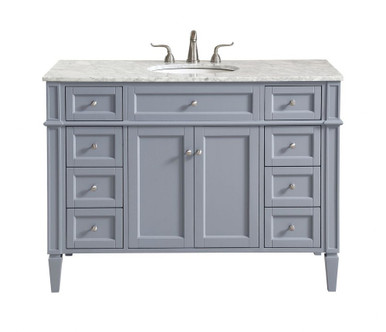 Park Avenue 48 Inch 8 Drawer Bathroom Vanity Sink Set by Elegant Decor - VF12548