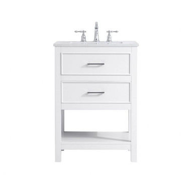 Sinclaire 24 Inch 1 Drawer Single Bathroom Vanity Sink Set by Elegant Decor - VF19024