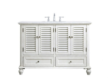 Rhodes 48 Inch 2 Drawer Single Bathroom Vanity Sink Set by Elegant Decor - VF30548
