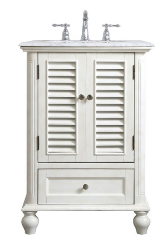 Rhodes 24 Inch 1 Drawer Single Bathroom Vanity Sink Set by Elegant Decor - VF30524