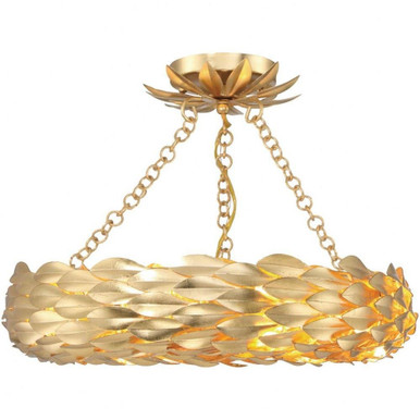 Broche 6 Light 18 Inch Wide Semi Flush Mount by Crystorama - 535_CEILING