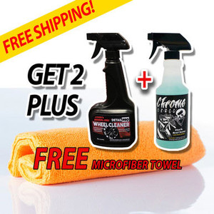 Get the Best of Both!

Cork's Wheel-eez® Detail Pro™ our Best Wheel Cleaner &

Chrome Skull™ Our New Metal Shine!

These cleaners are Professional Strength yet Safe to handle.  Environmentally Friendly & Biodegradable.  Buy together & Save! 
• Wheel-eez® Detail Pro Wheel Cleaner 16oz Bottle
• Wheel-eez® Chrome Skull Metal Cleaner 16oz Bottle
• PLUS Free Microfiber Towel!
• FREE shipping on this combo!