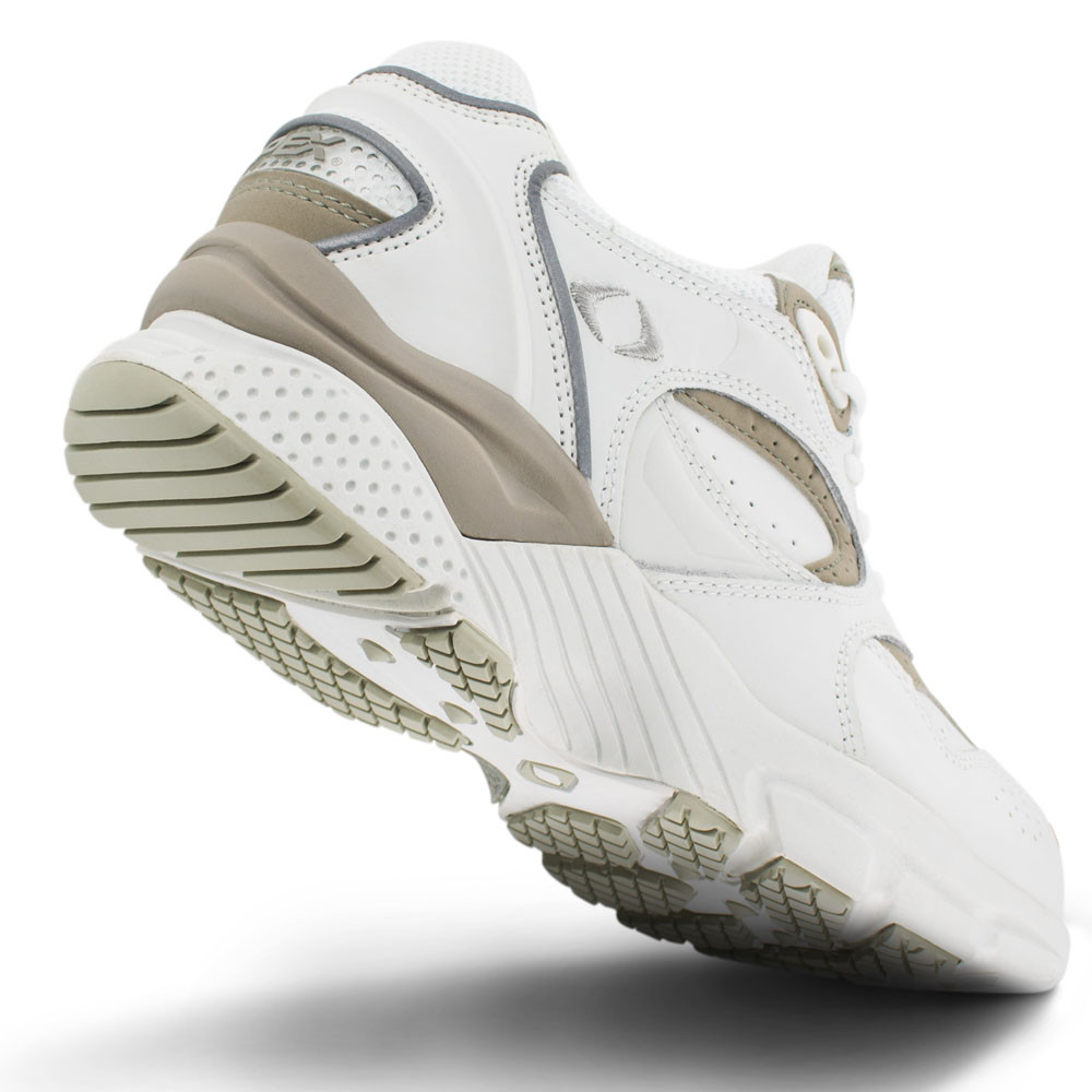 APEX Men's Lace Walking Shoe - White/Grey