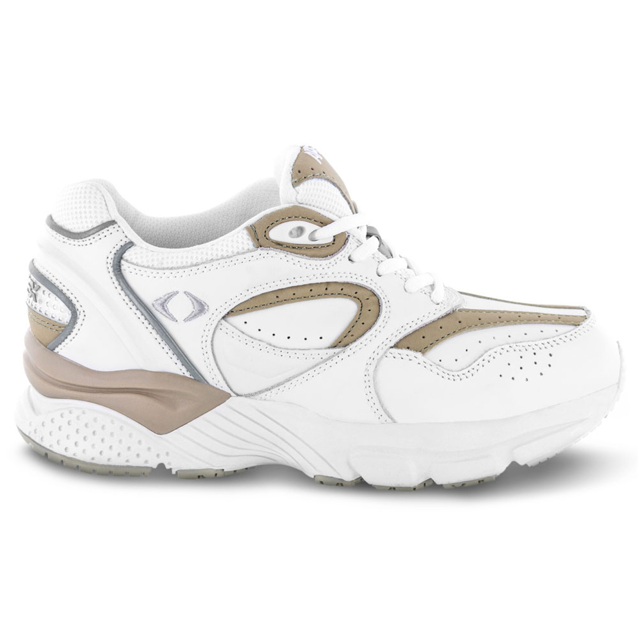 APEX Men's Lace Walking Shoe - White/Grey