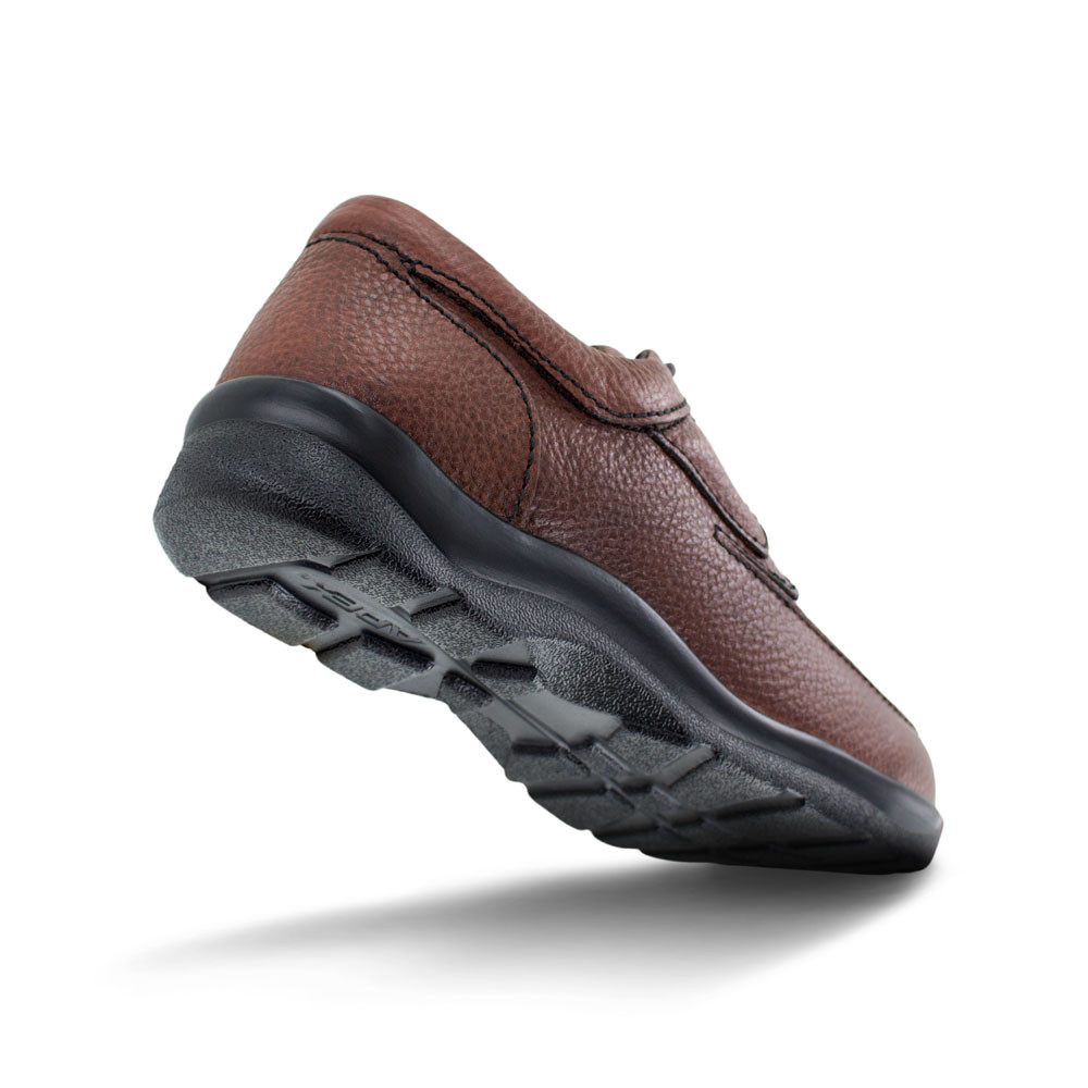 Apex Y910M Men\'s Casual Moc Toe Brown Leather Shoes APEX Men main image 4
