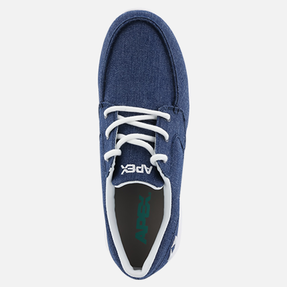 Women's Moc Toe Canvas Loafer - Navy