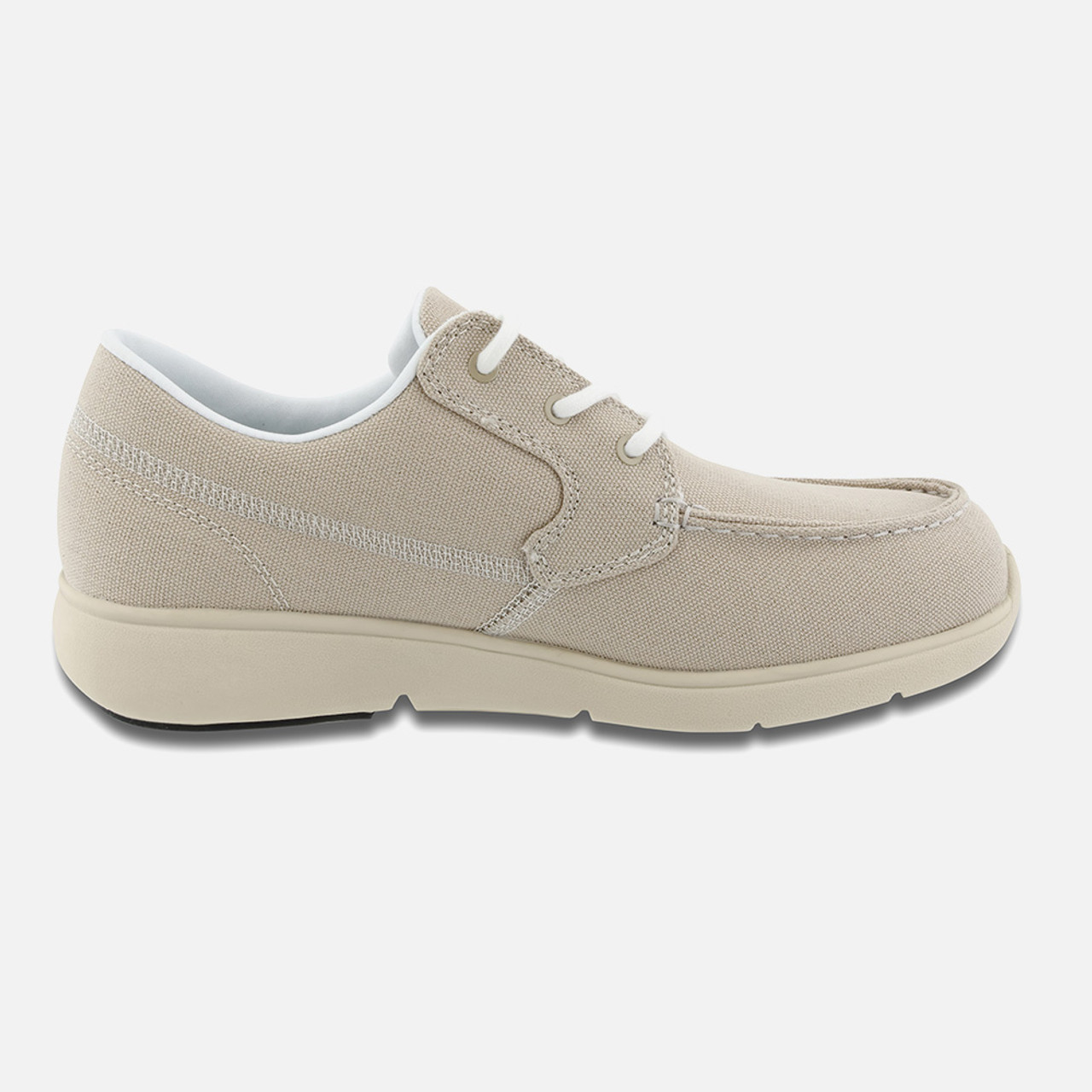 moca♡　0527 Women's Moc Toe Canvas Loafer - Tan