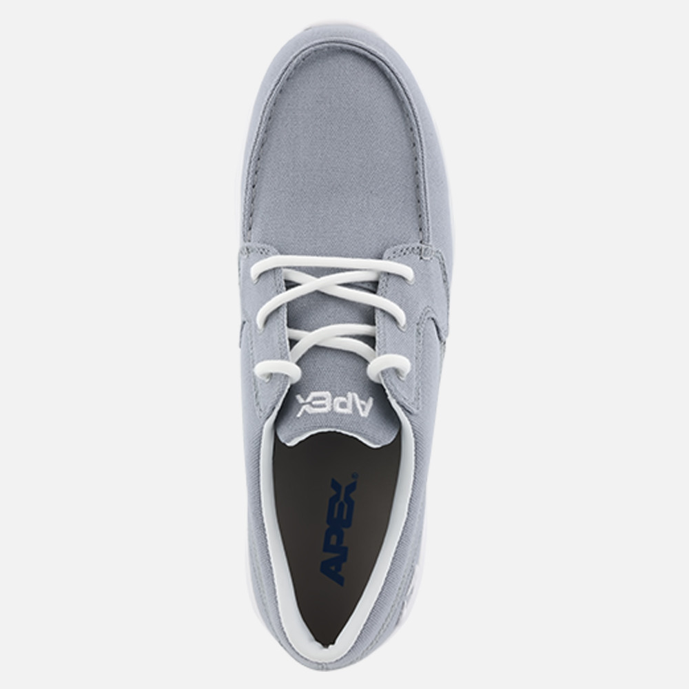 Men's Moc Toe Canvas Loafer - Gray