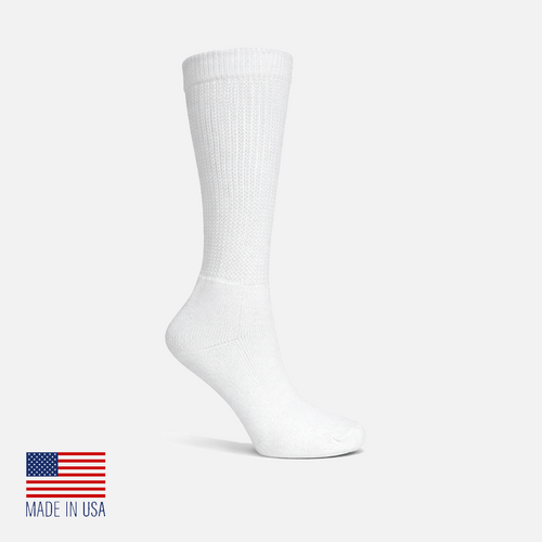 Roomy Socks - Acrylic Diabetic Sock - White