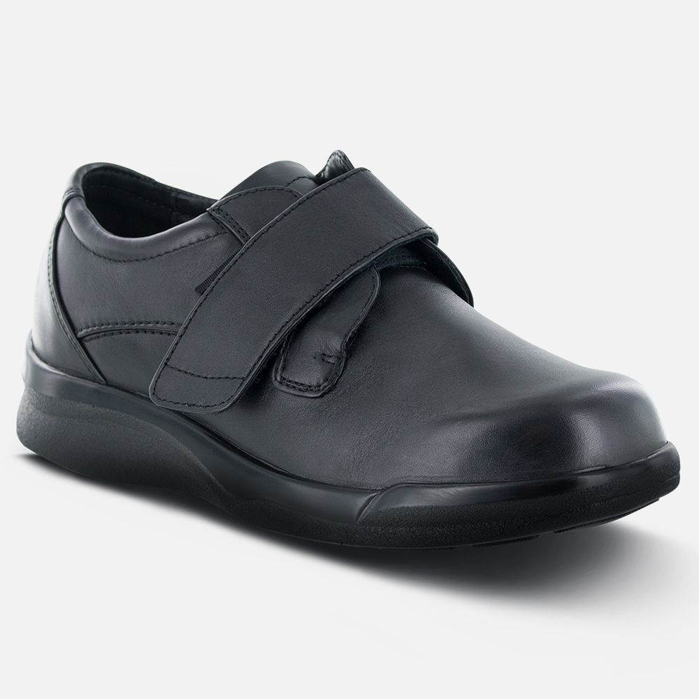 Apex B2050 Men’s Black Leather Orthopedic Diabetic Extra Depth Oxford Shoes 8M Apex Ambulator - Mens - Classic Oxford - Black Leather  main image 2