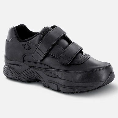 NIB SAS VTO Mens Black Leather w 2 Strap Velcr Sneakers 6.5 3W =Extra Extra Wide VTO BLACK — SAS Shoes | San Antonio Shoemakers main image 4