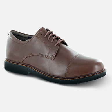 APEX Men's Lexington Cap Toe Oxford Dress Shoe - Brown
