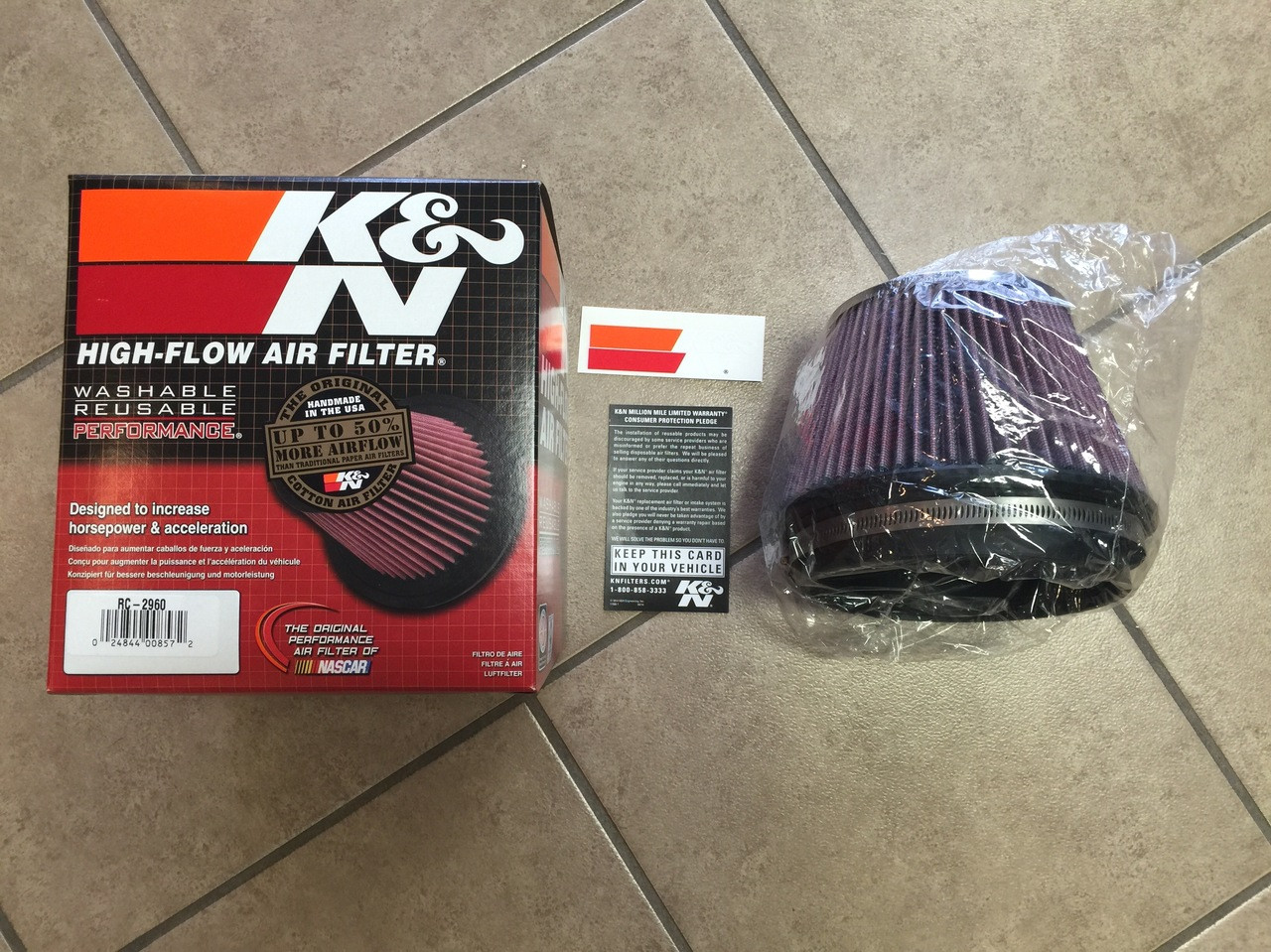 Universal 152mm K&N Air Filter kn-rc2960