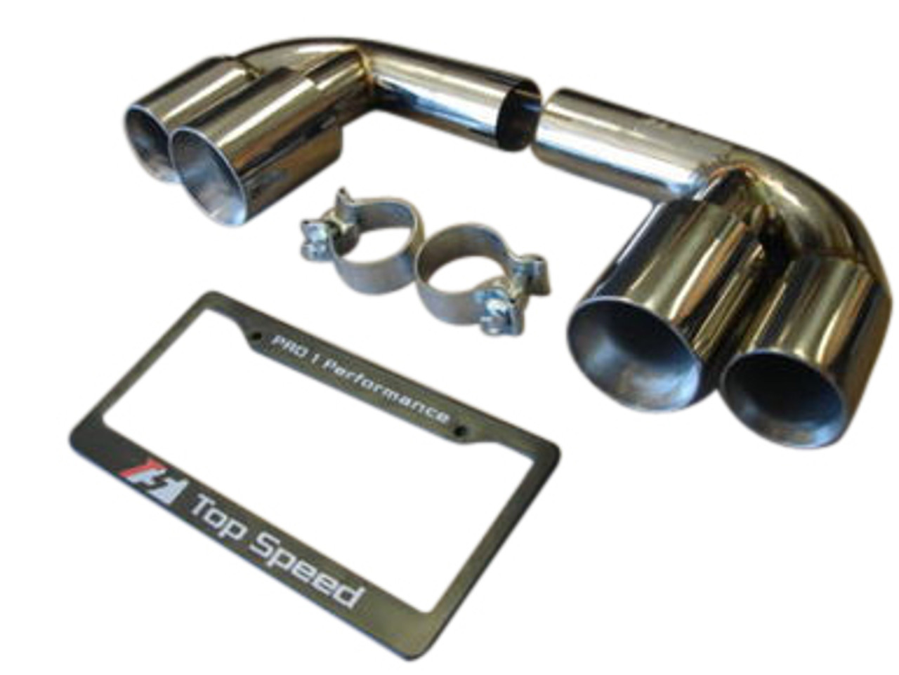 Porsche 911 997 Carrera C2 C4 05-08 Muffler Bypass Exhaust Quad Tips