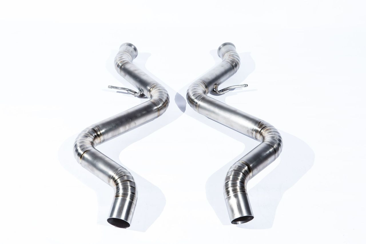BMW E90 E92 M3 08-13 Rear Section Exhaust Systems Polished Bevel Edge Tips