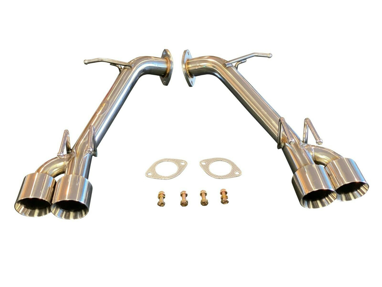 BMW E90 E92 M3 08-13 Rear Section Exhaust Systems Polished Bevel Edge Tips