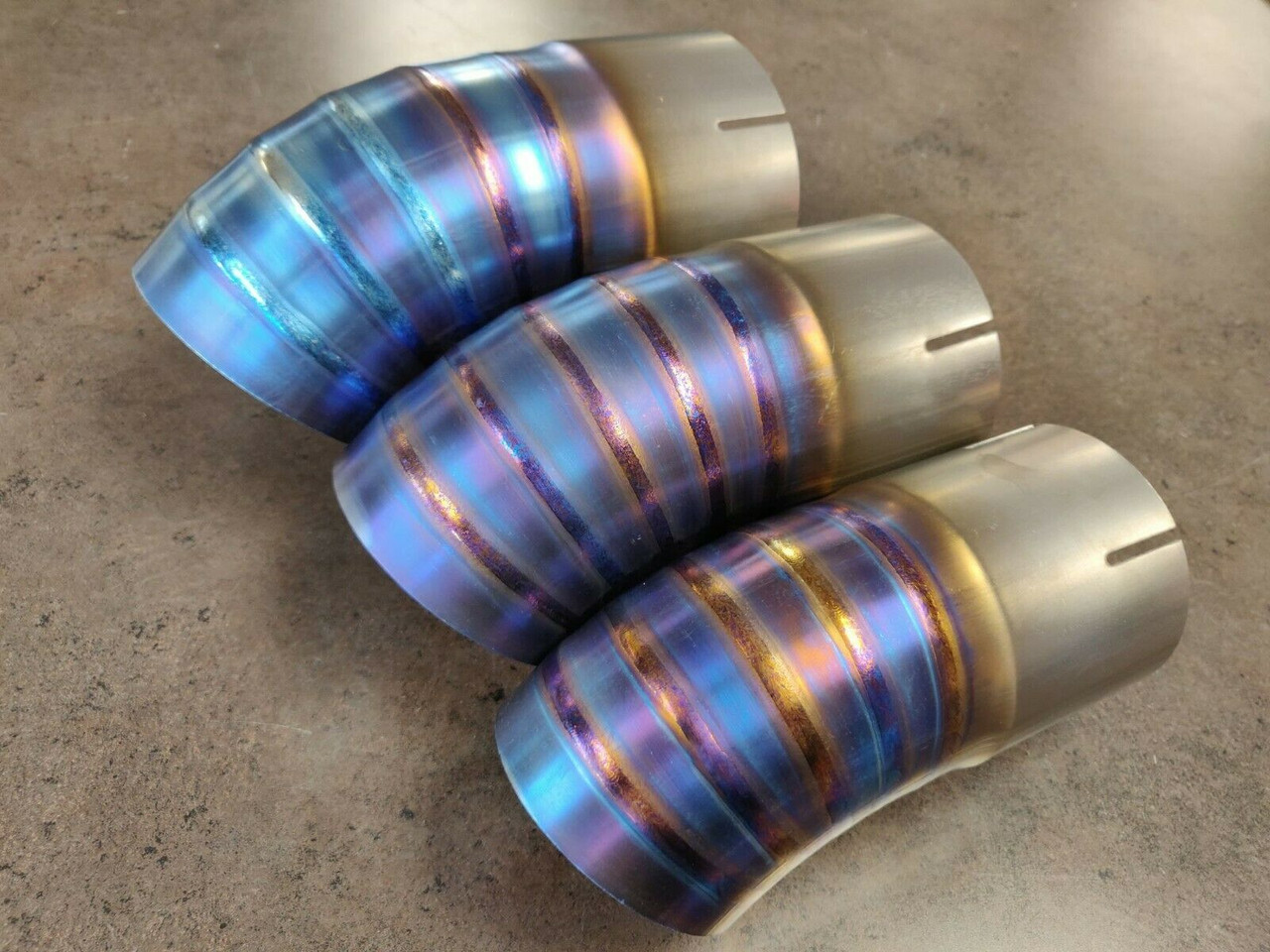Universal Clamp on Titanium Exhaust Tip JDM Dolphins Style 76mm 89mm 102mm