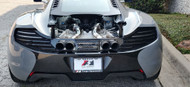 McLaren MP4-12C and 650S 200 Cell HFC Down Pipes + Prototype Straight pipe Exhaust with Quad Tips