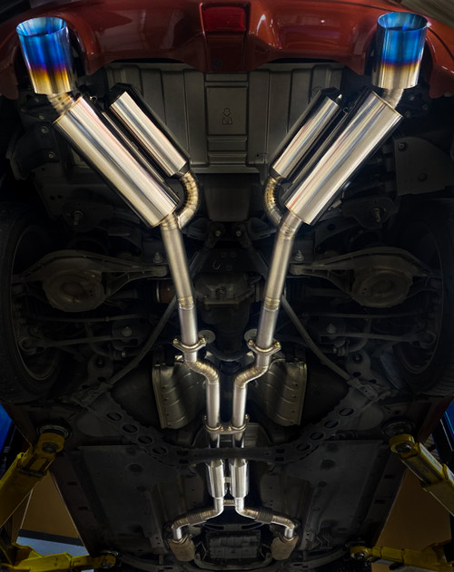 Nissan 370Z Base & Nismo Model 09-19 Titanium Dual Performance Exhaust System (Bevel Edge Tips)