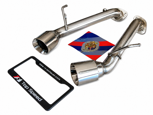 NISSAN 370Z Z34 BASE & NISMO 09-14, Infiniti G37 VQ37VHR 09-14, 370GT COUPE 09-14, Q60 COUPE 14-16, Dual Axle-back Straight Exhaust System Bevel Edge Tips)