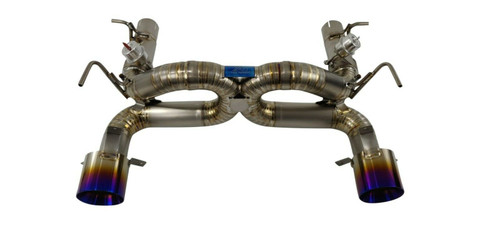 Top Speed Pro1 full titanium X-pipe exhaust system with valves and dual 114mm tips for Ferrari F8 Tributo Coupe and Spider 2020–2022