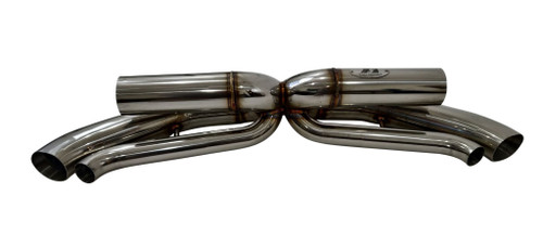 TOP SPEED PRO-1 Kit X-Pipe Pour Porsche 992 (2020-2024) - Acier Inox Poli, Sortie Double