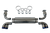 Top Speed Pro1 T304 stainless steel rear exhaust system for Porsche 997.2 Turbo, featuring mandrel-bent piping, resonated muffler, quad exhaust tips, and complete mounting hardware.