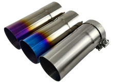 Universal Clamp on Titanium Exhaust Tip JDM Bosozuku Style in 102mm