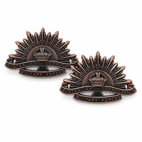Rising Sun Collar Badge [Pair] - Version 3 (Bronze)