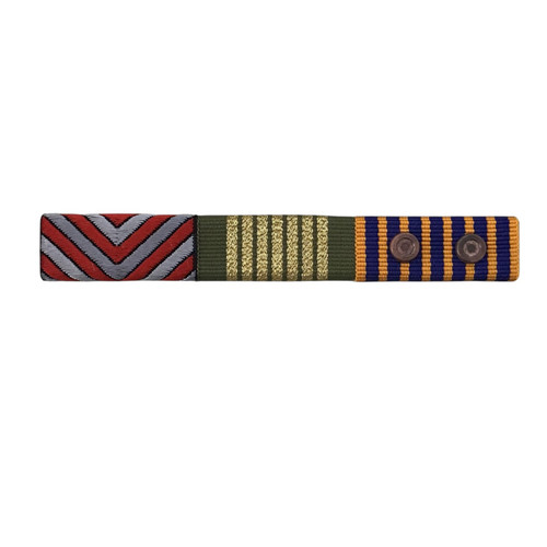AMBULANCE SERVICE MEDAL + NATIONAL EMERGENCY MEDAL + NATIONAL MEDAL + 2 ROSETTES RIBBON BAR