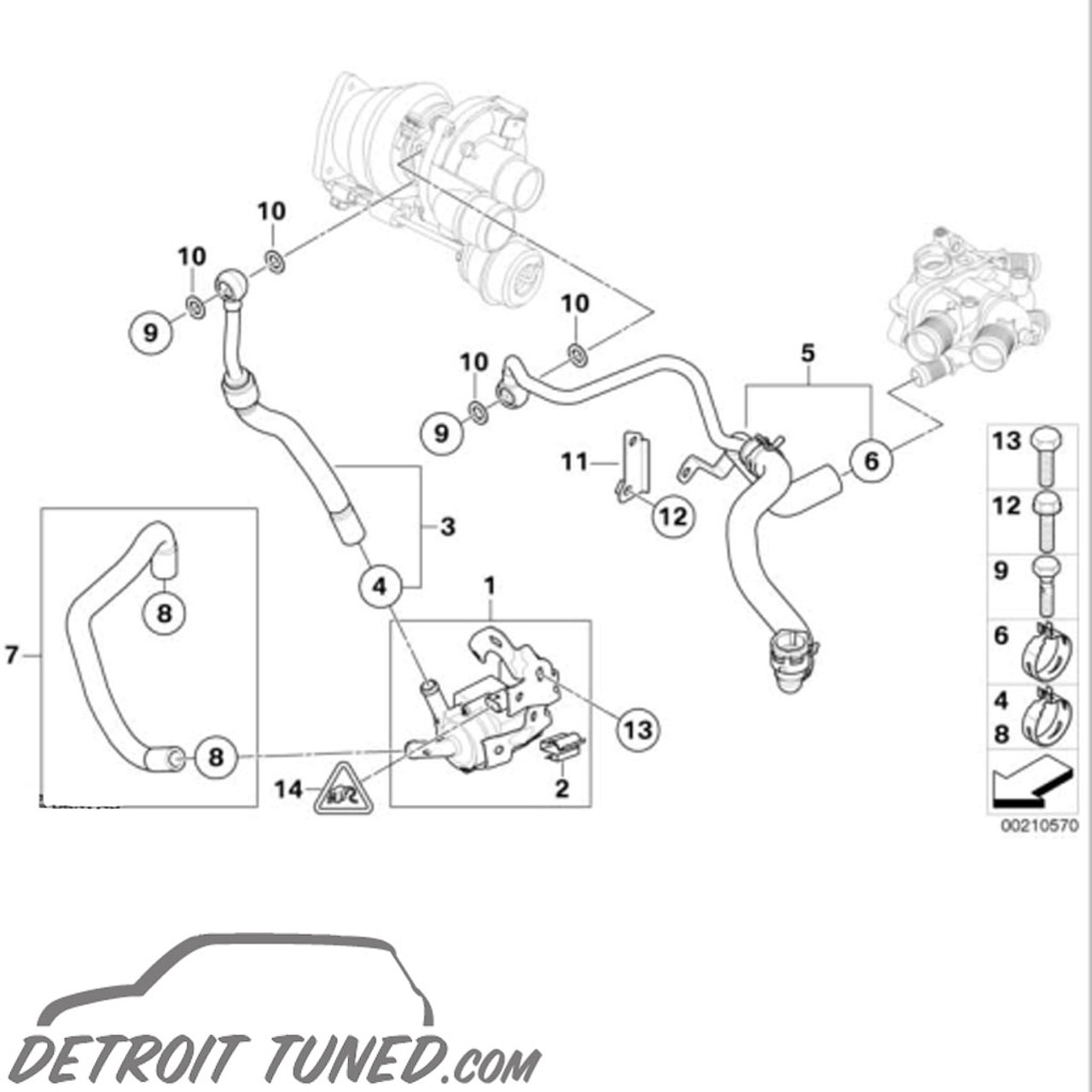 MINI Turbo Coolant Return Line