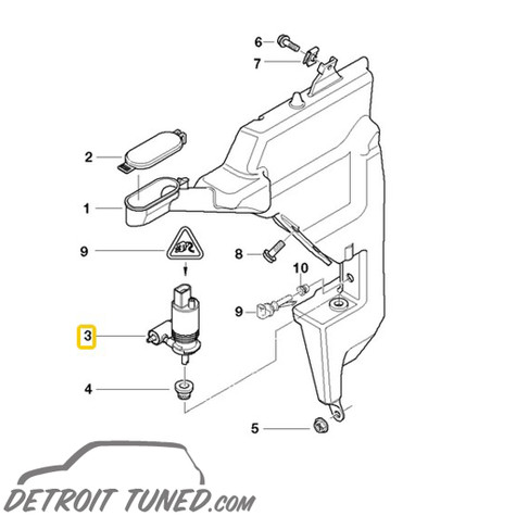 Genuine Mini Cooper Headlight Washer Pump – Left Side – R50 R52 R53 (2002-2008) – 61677147047