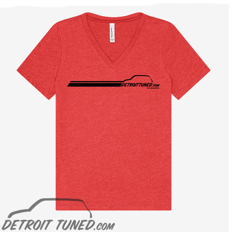 Detroit Tuned Ladies T-Shirt Red/ Blue