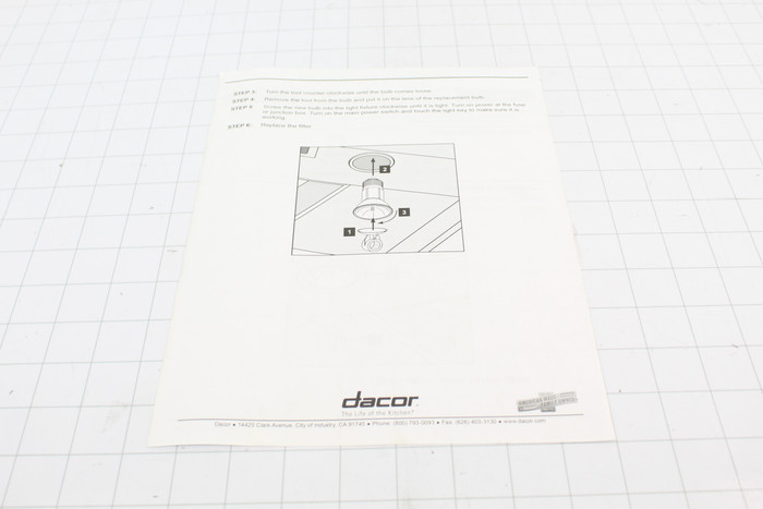 Dacor 104167 - Instruction Sheet, Halog - 104167 - Back.JPG