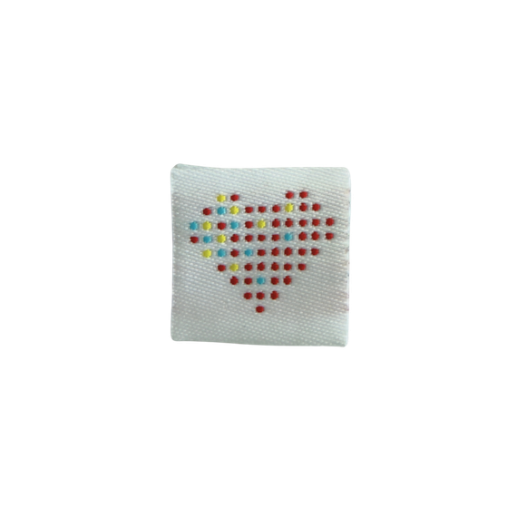 Healthcare Heart Woven Label