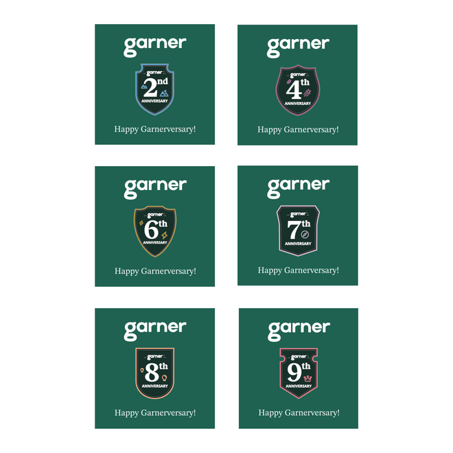 Garner Anniversary Pins