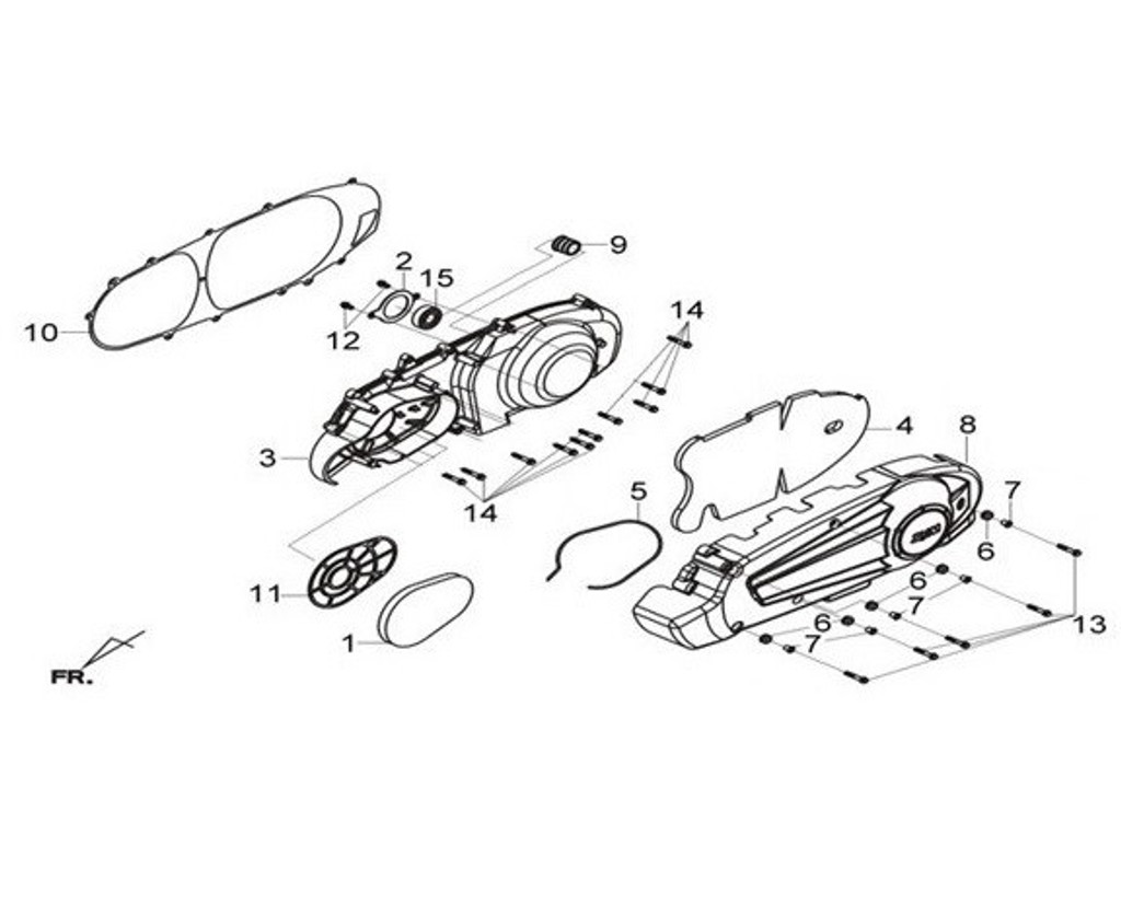 03 L. Crank Case Cover Assy - Citycom S 300i